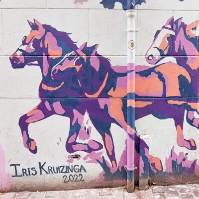 Street art in Groningen die je ontdekt tijdens stadsspel. Street art during city game Groningen. Iris Kruizinga Papengang
